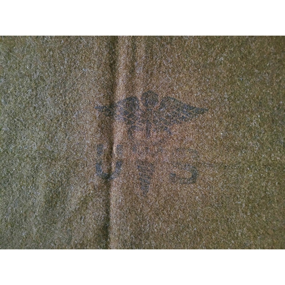 Vtg 1953 US Army Medical Corps Wool Blanket Chatham Mfg - Korean War Era Tagged